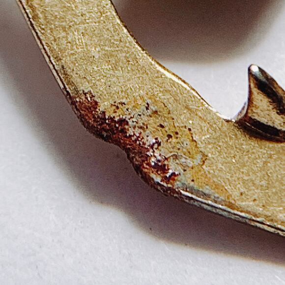 Vintage 1930s Signed LN Dress Clip Floral Openwork Silver Tone - Picture 12 of 15